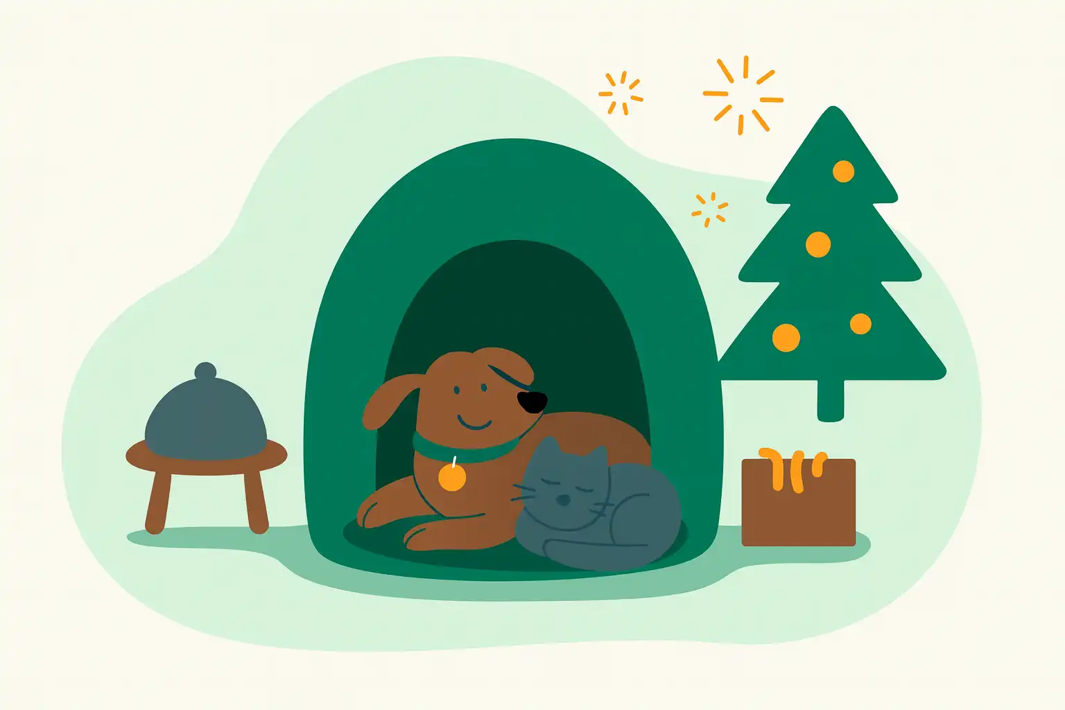 Как уберечь питомца в Новый год: безопасность собак и кошек