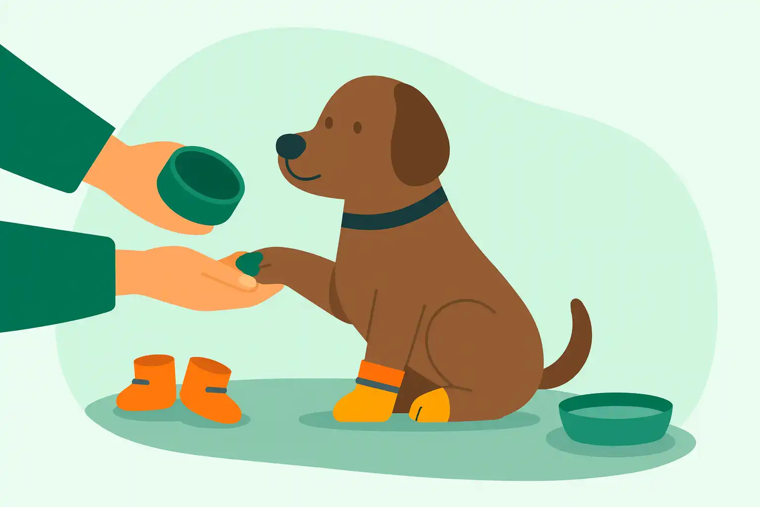 Защита лап собаки от реагентов зимой: 5 способов