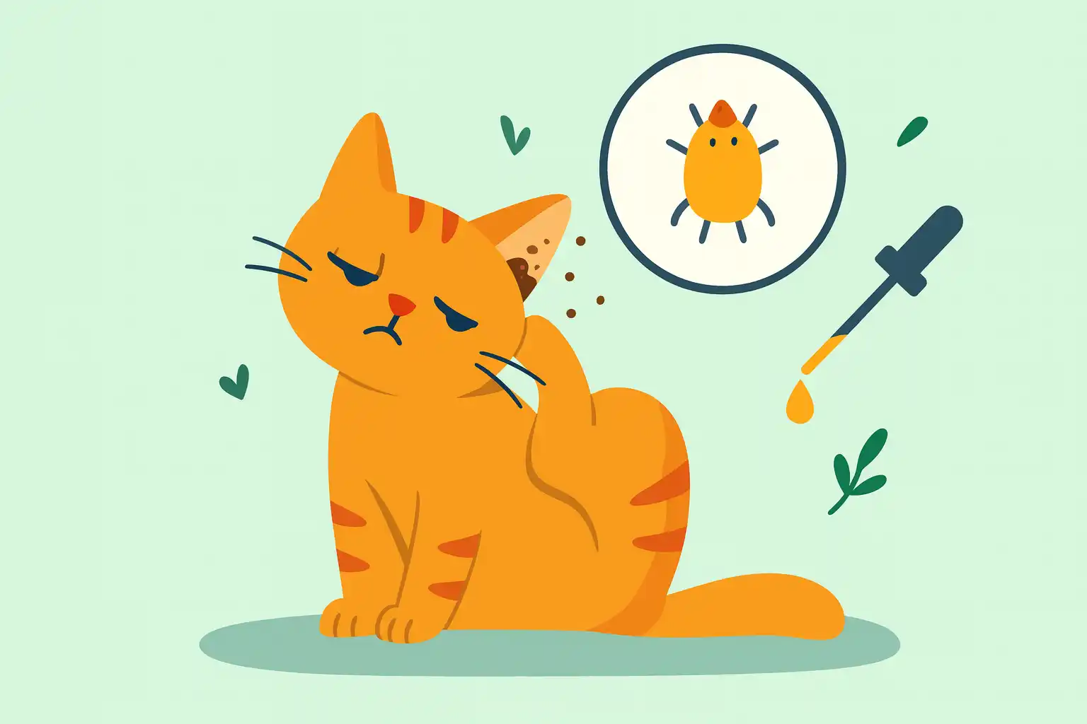 Ушной клещ у кошек: симптомы, лечение отодектоза