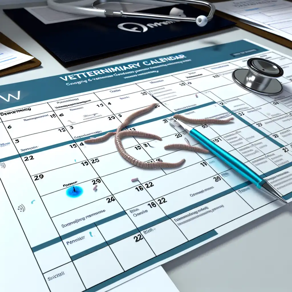 Календарь дегельминтизации кошки с отмеченными датами профилактических обработок