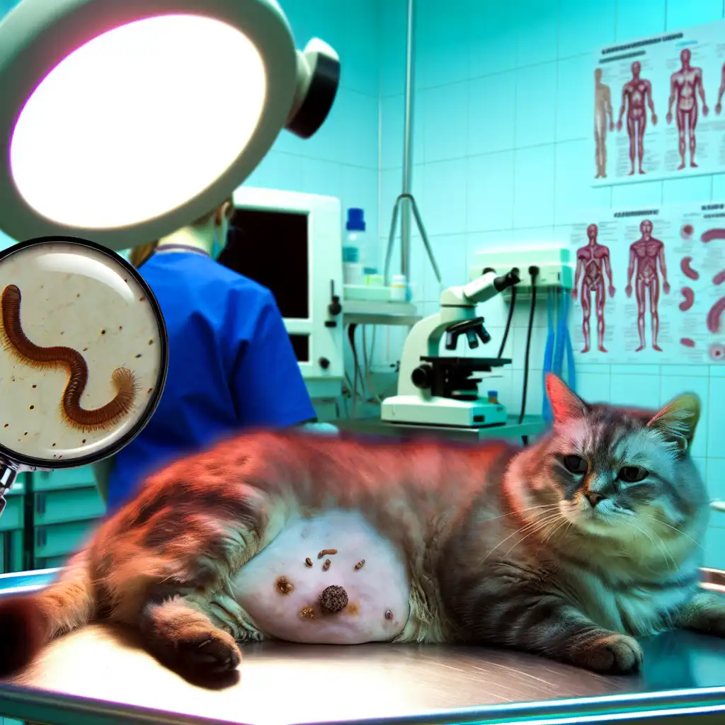 Симптомы заражения глистами у кошки: вздутие живота, потеря веса, тусклая шерсть