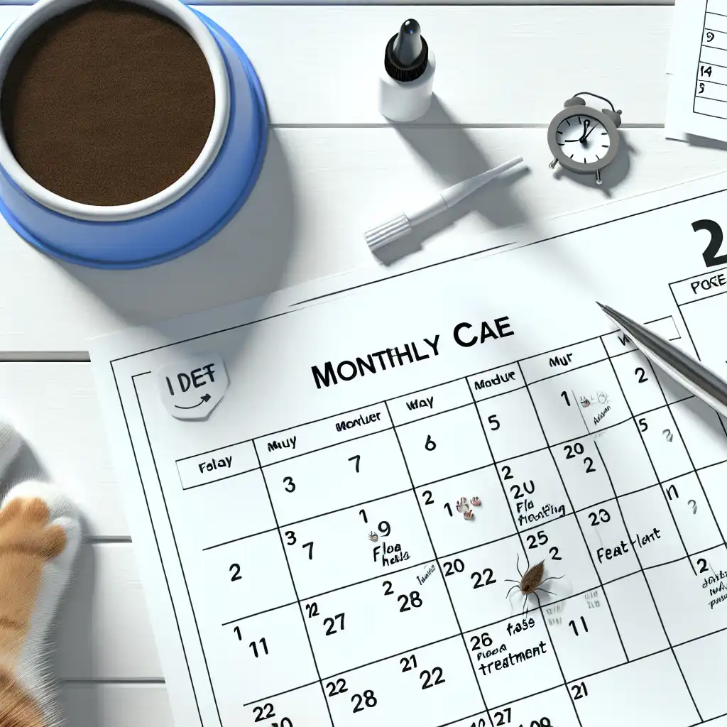 Календарь регулярной обработки кошки от блох каждый месяц