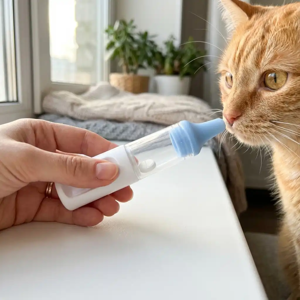 Таблеткодаватель для безопасной дачи лекарств кошке