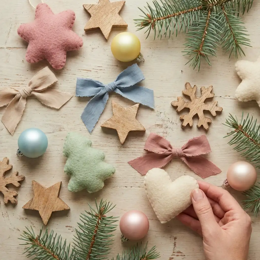 Безопасные новогодние украшения из фетра, дерева и пластика для дома с питомцами