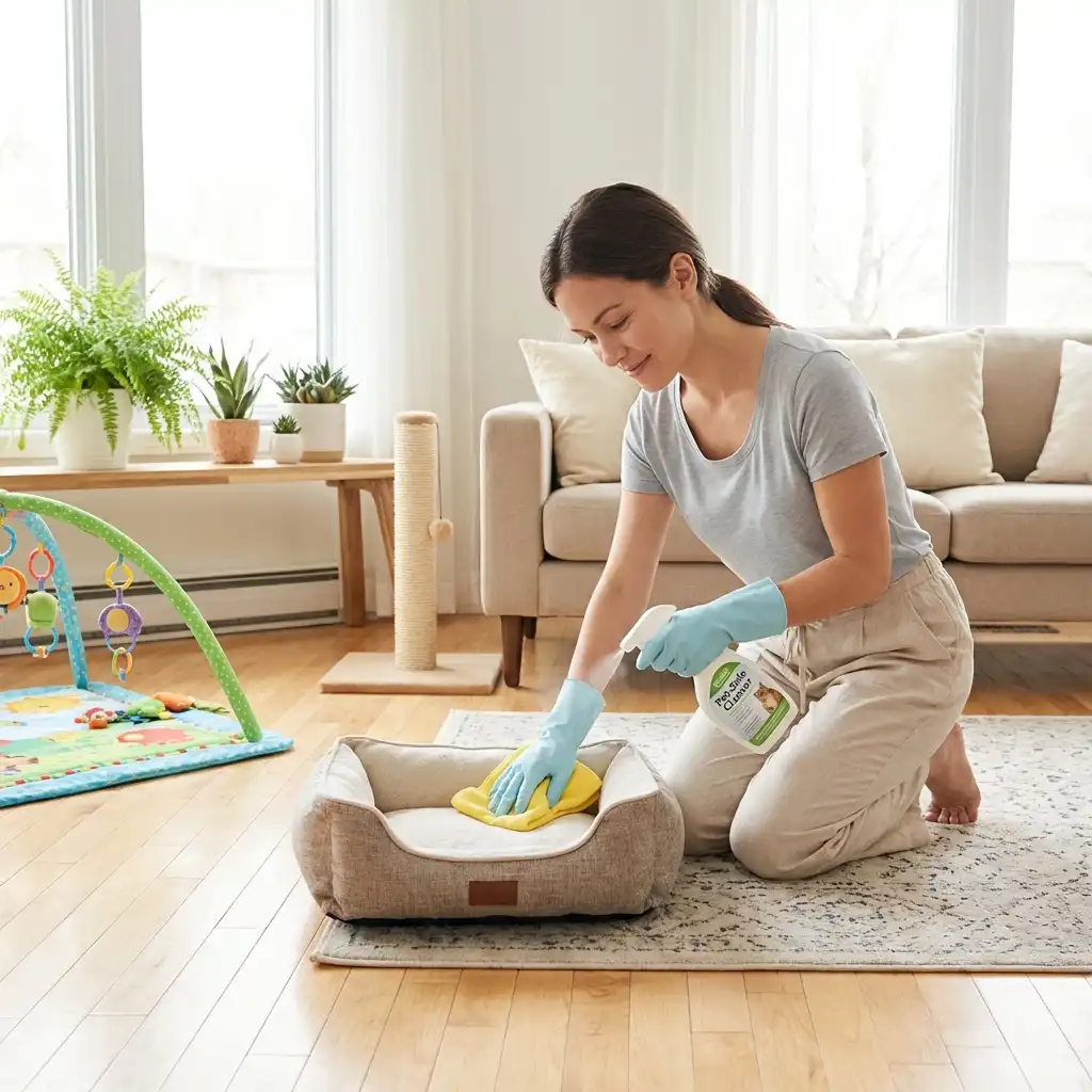 Дезинфекция дома для профилактики распространения лишая у кошек