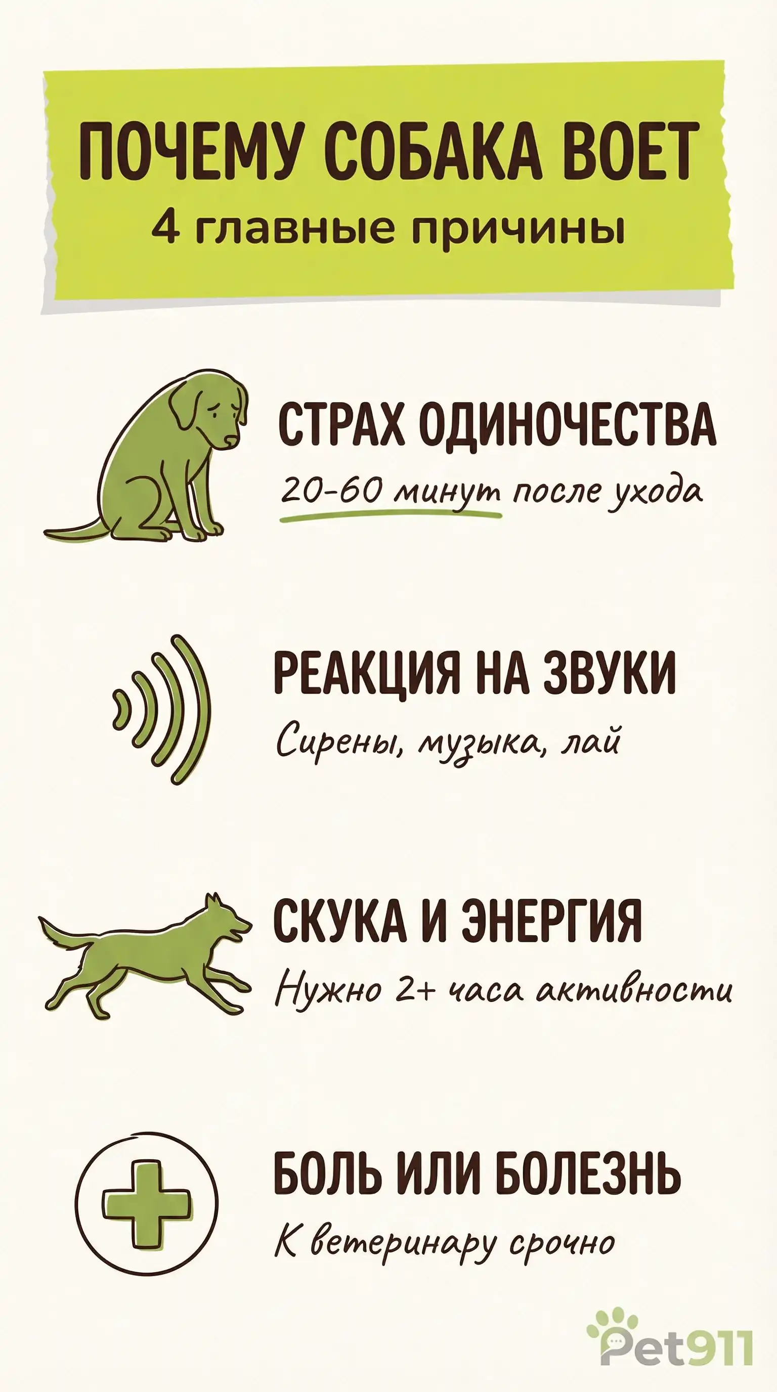 Инфографика: Почему собака воет