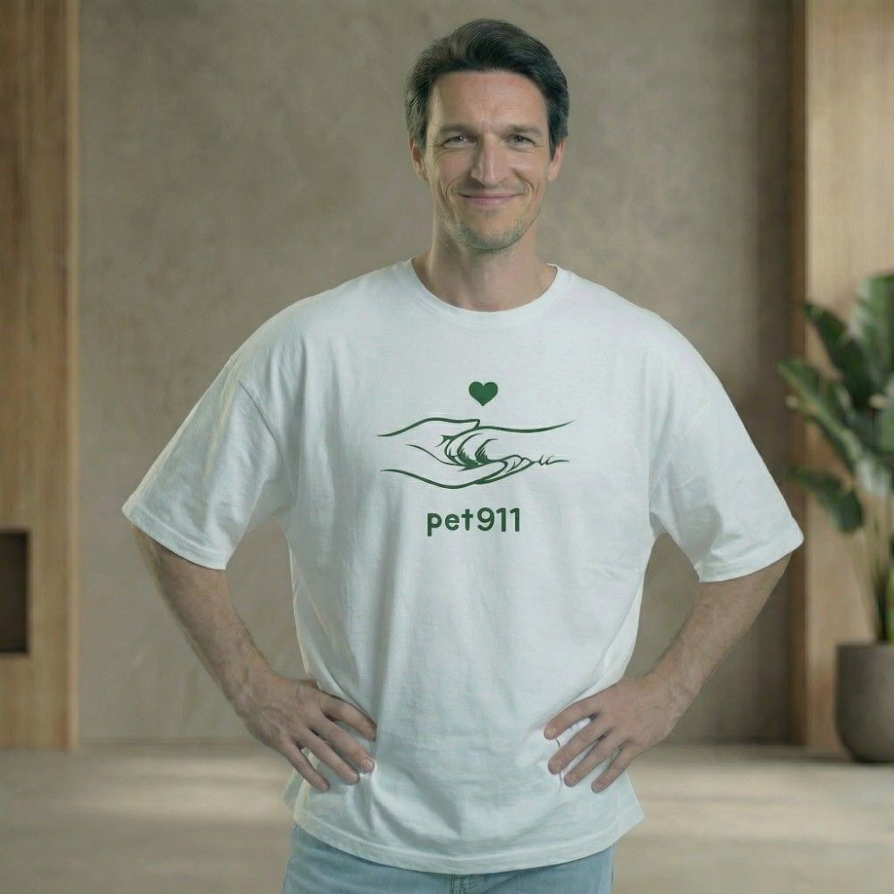 Мужская футболка pet911 белая