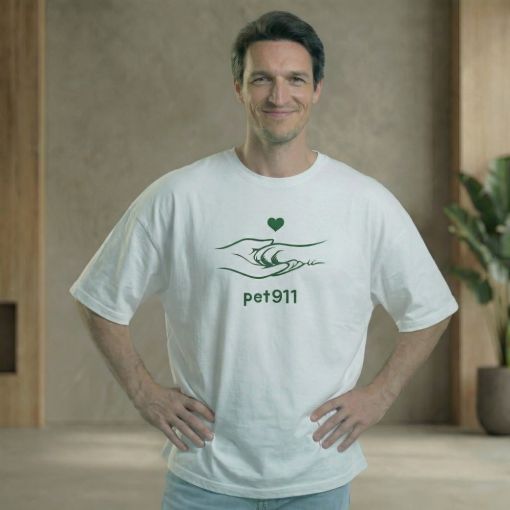 Мужская футболка pet911 белая