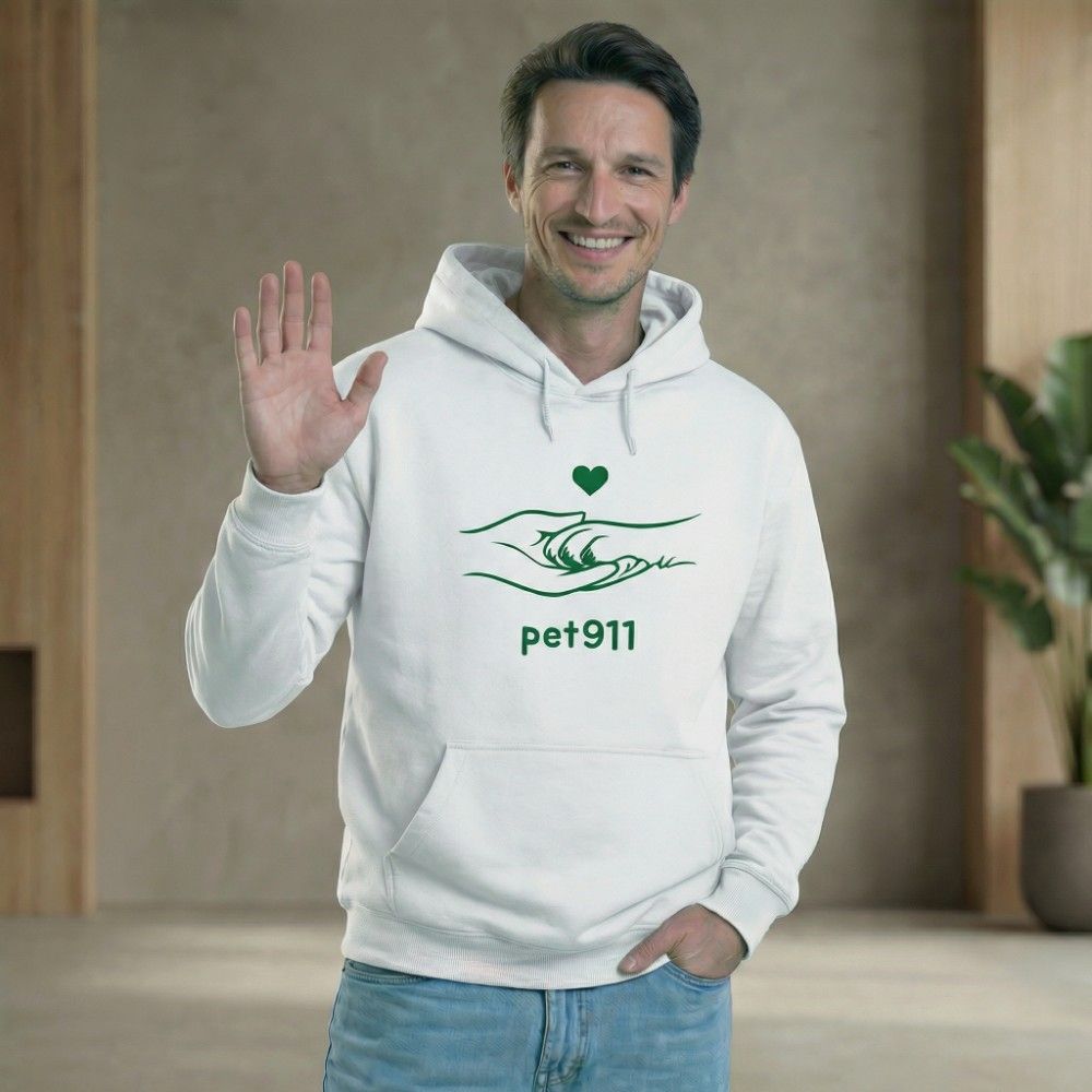 Мужское худи pet911 белое