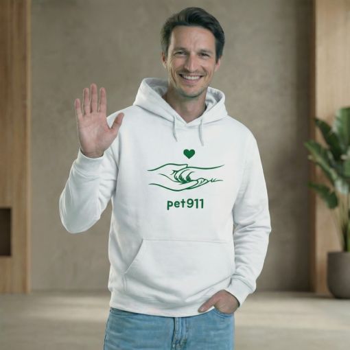 Мужское худи pet911 белое