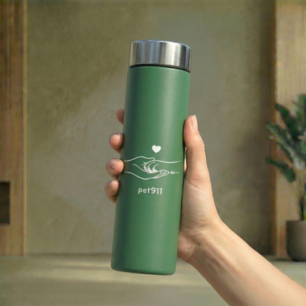 Термобутылка pet911 зелёная